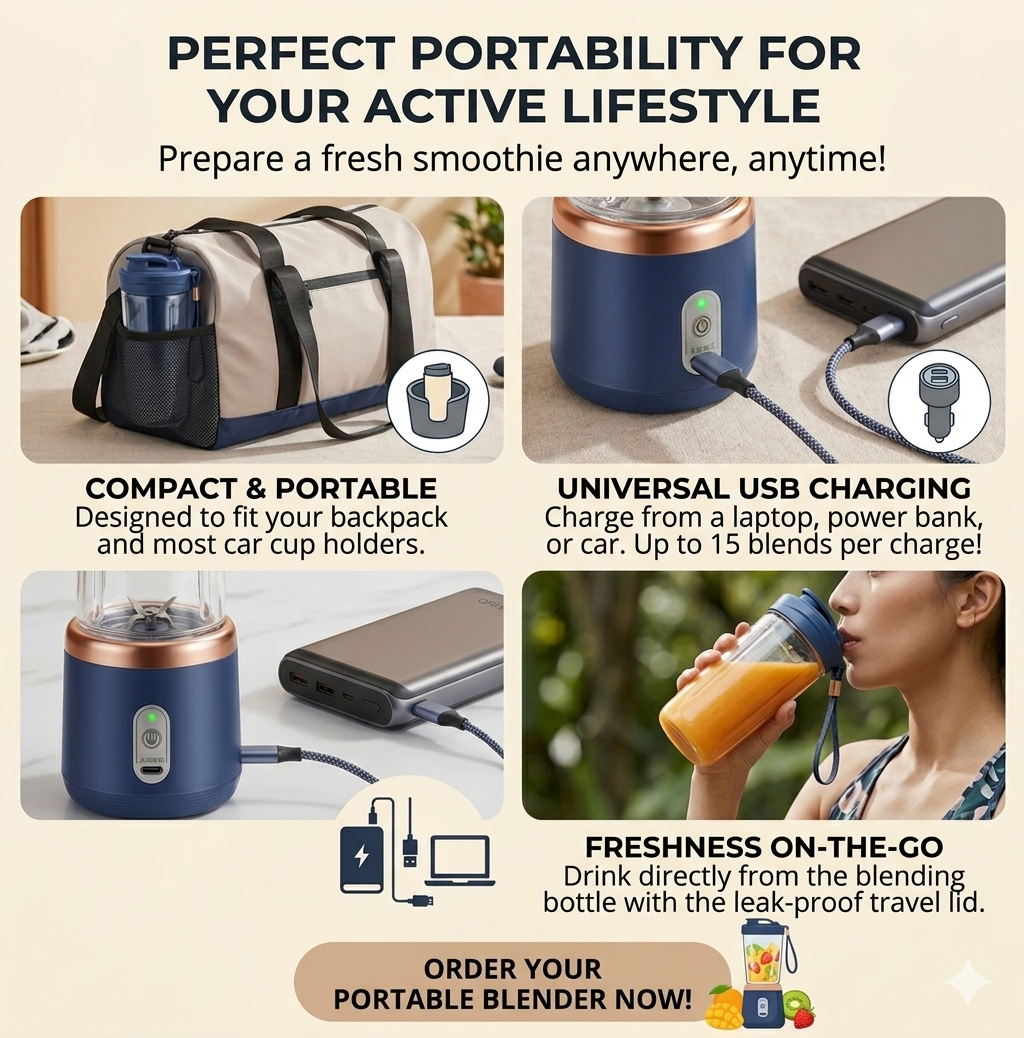 400ml Portable USB Blender | Vibeclean