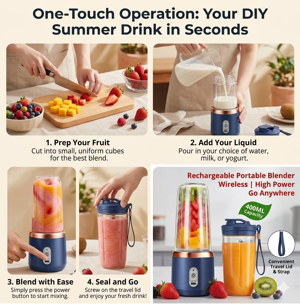 400ml Portable USB Blender | Vibeclean