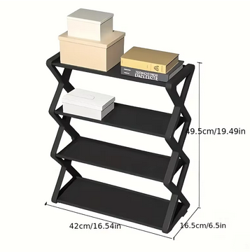4-Layer X-Type Foldable Shoe Rack | Vibeclean